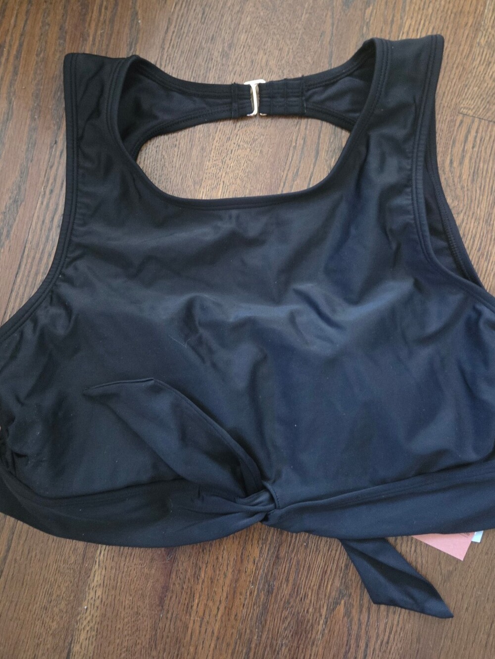 New Shade & Shore Womens Large 12/14 Black Swim Top